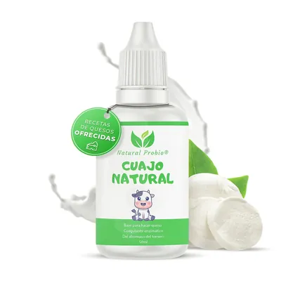 Frasco de cuajo natural de ternera de 50 ml con cuentagotas