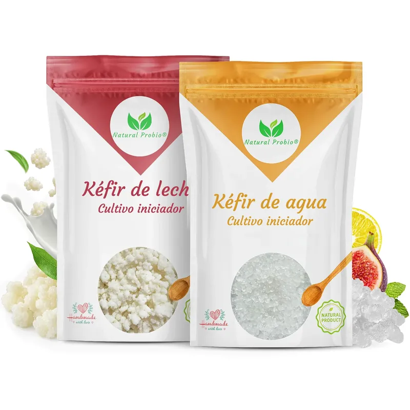 Pack dúo de nódulos de kéfir de agua y de leche