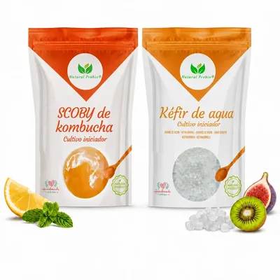 Pack de kéfir de agua y SCOBY de kombucha